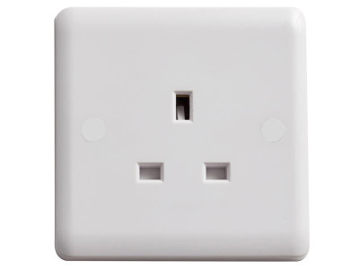 Deta Vimark Unswitched Socket 1-Gang 13A - The Deta Vimark 13A Unswitched Socket is made from durable, moulded plastic and has a smooth, curved profile
