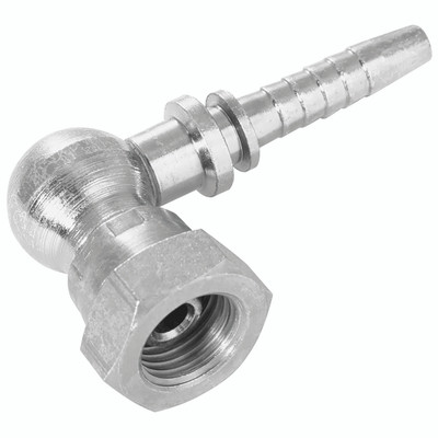3/4" BSPP FEMX3/4" HOSE TAIL 90  ELBOW - 1/4" BSP Parallel Female, Hydraulic Insert, 60° Cone x Hose Tail Compact, 90° Elbow, To Suit 1/4", Hose Inside Diameter, Zinc Plated Mild Steel, Burnett & HillmanAll images used are for illustr 3/4" BSPP FEMX3/4" HOSE TAIL 90  ELBOW - 1/4" BSP Parallel Female, Hydraulic Insert, 60° Cone x Hose Tail Compact, 90° Elbow, To Suit 1/4", Hose Inside Diameter, Zinc Plated Mild Steel, Burnett & HillmanAll images used are for illustr