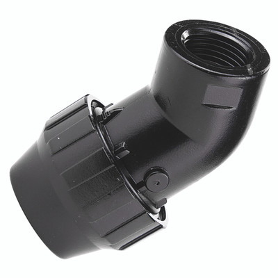 3/4" BSPPF X 25MM TUBE QL 45  ELBOW ALUM - 1/2" BSP Parallel, Female Stud x 25mm Nominal Bore, Black, Aluminium, 90° Elbow, Ring Main System, Working Temperature -30°C to +80°C, AircomAll images used are for illustrative purposes only 3/4" BSPPF X 25MM TUBE QL 45  ELBOW ALUM - 1/2" BSP Parallel, Female Stud x 25mm Nominal Bore, Black, Aluminium, 90° Elbow, Ring Main System, Working Temperature -30°C to +80°C, AircomAll images used are for illustrative purposes only