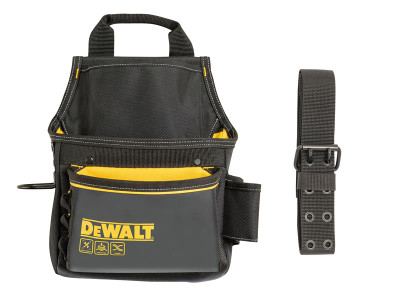Dewalt DWST40101 Pro Single Pouch with Belt - DEWALT DWST40101 Pro Single Pouch with various pockets; tape measure pouch, external screwdriver holder, protected pocket for jab saw and metal hammer loop