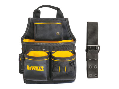 Dewalt DWST40201 Pro Nail Pouch with Belt - DEWALT DWST40201 Pro Nail Pouch withvarious pockets; two large front pockets for nails or screws,tape measure pouch, external pocket for compact levels and/or screwdrivers and metal hammer loop
