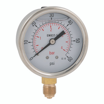 1/4" BSPP 63MM P.GAUGE 0-14 BAR GLY - 1/4" BSPP 63MM P