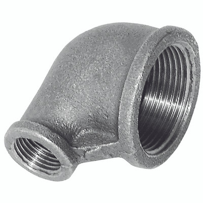 1.1/4"X1"     BSPT FEM/REDU ELBOW GALV - 1" BSP Tapered Female x 1/2" BSP Tapered Female, Malleable Iron Pipe Fitting, Galvanised, Reducing 90° Elbow, Fig 1.1/4"X1"     BSPT FEM/REDU ELBOW GALV - 1" BSP Tapered Female x 1/2" BSP Tapered Female, Malleable Iron Pipe Fitting, Galvanised, Reducing 90° Elbow, Fig
