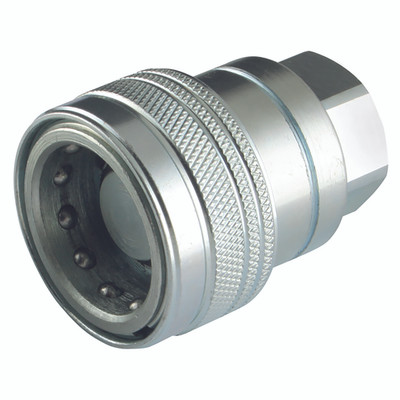 M22 TRAILOR BRAKE COUPLING STEEL - 1/2" BSP Parallel Female, Valved, Hydraulic Quick Release, Coupling, Trailer Brake Screw-On 65 Series, ISO 5676 Profile, Carbon Steel, Nitrile Seal, ISO 7241-1 B Standard, Working Temperature -25ï¿½C to +120ï¿½C, Maximum