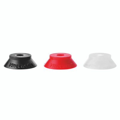 M/F + F/STRUC CUP  15MM  M5  NITRILE - 15mm Suction Area Diameter, IRHD of 60, Vmeca Suction Cup, FF Series, Nitrile Mark Free Flat Structure Suction Cup, Black, Working Temperature -20Â°C to +110Â°C, VmecaAll images used are for illustrative purposes