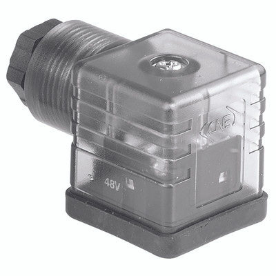 TRANSPARENT 230V LEAD - Solenoid Din Connectors, Transparent Connector, CamozziAll images used are for illustrative purposes only