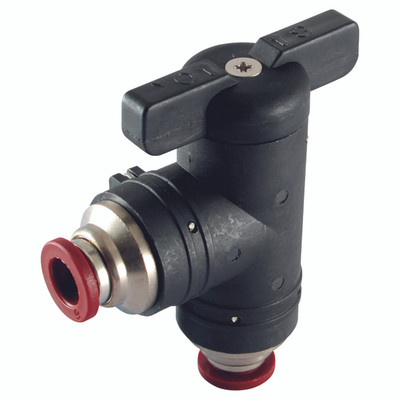 6MM PUSH-IN 90 DEG ELBOW UNION BALL VLVE - 6mm Outside Diameter, 90° Elbow Union Ball Valve, Working Temperature -10°C to +60°C, Maximum Working Pressure 10 bar, Aircomp StampotecnicaAll images used are for illustrative purposes only 6MM PUSH-IN 90 DEG ELBOW UNION BALL VLVE - 6mm Outside Diameter, 90° Elbow Union Ball Valve, Working Temperature -10°C to +60°C, Maximum Working Pressure 10 bar, Aircomp StampotecnicaAll images used are for illustrative purposes only