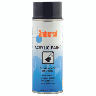 ACR PAINT 400ML GLOSS BLACK RAL9005 - Paint and Surface Preparation, Gloss, Acrylic Paint, 400ml Aerosol, RAL 9005, Black, AmbersilAll images used are for illustrative purposes only ACR PAINT 400ML GLOSS BLACK RAL9005 - Paint and Surface Preparation, Gloss, Acrylic Paint, 400ml Aerosol, RAL 9005, Black, AmbersilAll images used are for illustrative purposes only