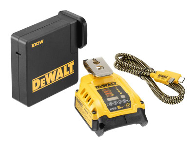 Dewalt DCB094K USB Power Delivery Charging Kit - The DEWALT DCB094K USB Power Delivery Charging Kit charges all DEWALT 18V XR and FlexVolt batteries