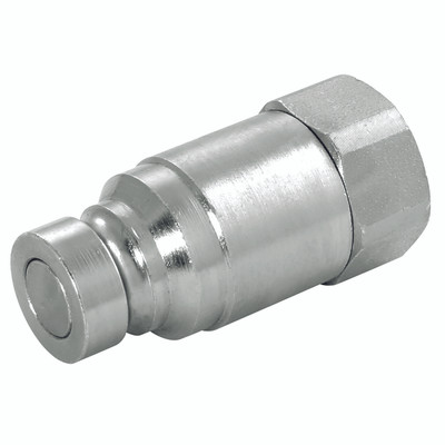 1/2" BSP FEM 3/8" BODY F/F PLUG STEEL - 1" BSP Parallel Female, Valved, Hydraulic Quick Release, Plug, Flat Face ISO 16028 Profile, Steel, Nitrile Seal, ISO 16028 Standard, Working Temperature -25ï¿½C to +120ï¿½C, Maximum Working Pressure 250 bar, FT Pro<
