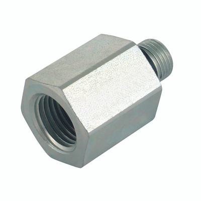 1/2"  X 3/4"  BSPP M/FEM BUSH/SEAL STEEL - 1/2" BSP Parallel Male x 1" BSP Parallel Female Hydraulic DIN 2353 Compression Fitting, Bush, Captive Nitrile Seal, Chromium Plated Steel, Maximum Working Pressure 400 bar, Danfoss WaltechAll images used are f