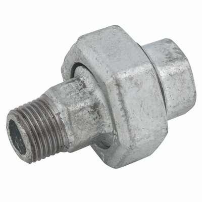 1"    BSPT/BSP MALE/FEM EQUAL UNION GALV - 1" BSP Tapered Male, Malleable Iron Pipe Fitting, Galvanised, Equal Union, Taper Seat, Fig 1"    BSPT/BSP MALE/FEM EQUAL UNION GALV - 1" BSP Tapered Male, Malleable Iron Pipe Fitting, Galvanised, Equal Union, Taper Seat, Fig