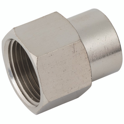 REDUCING SOCKET NP BSPP1 34 BSPP2 14 - 1/4" BSP Parallel Female x 1/8" BSP Parallel, Female, Reducing Socket, Brass Nickel Plated, KelmAll images used are for illustrative purposes only