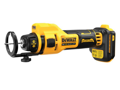 Dewalt DCE555N XR Brushless Drywall Cut Out Tool 18V Bare Unit - The DEWALT DCE555 XR Drywall Cut Out Tool has a brushless motor enabling fast and clean cutting on a variety of wall paneling