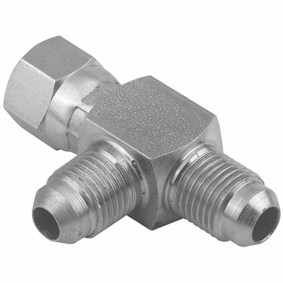 7/16" JIC M/F SWIV/M BRANCH TEE 37 CONE - 7/16" JIC Male x 7/16" JIC Female, Hydraulic Adaptor Steel, Swivel Female x Male Branch 37° Cone, Tee, Zinc Plated Mild Steel, Maximum Working Pressure 310 bar, Burnett & HillmanAll images used are for illus 7/16" JIC M/F SWIV/M BRANCH TEE 37 CONE - 7/16" JIC Male x 7/16" JIC Female, Hydraulic Adaptor Steel, Swivel Female x Male Branch 37° Cone, Tee, Zinc Plated Mild Steel, Maximum Working Pressure 310 bar, Burnett & HillmanAll images used are for illus