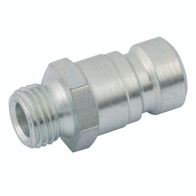 1/4" BSP PROBE MALE PARALLEL - 1/4" BSP Parallel Male Plug, Series 1800, Standard, Pneumatic Quick Release, Non Valved, Zinc Plated Hardened Steel, Working Temperature -20Ã‚Â°C to +100Ã‚Â°C, Maximum Working Pressure 35 bar, Parker RectusAll images used