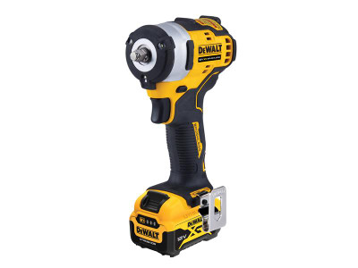 Dewalt DCF903P1 XR Brushless 3/8in Impact Wrench 12V 1 x 5.0Ah Li-ion - The DEWALT DCF903 XR Brushless Impact Wrench has a 3/8in square drive with a hog ring that allows quick socket changes