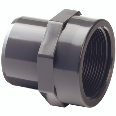 63MM OD X 112" UPVC FEMALE BSP - 3" BSP Parallel Female x 110mm Outside Diameter, UPVC Metric Pipe System, Stud, Working Temperature +20Ã‚Â°C to +60Ã‚Â°C, Maximum Working Pressure 12 bar, ComerAll images used are for illustrative purposes only