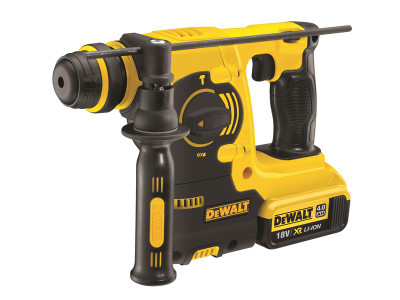 Dewalt DCH253M1 SDS Plus Rotary Hammer 18V 1 x 4.0Ah Li-ion - The DEWALT DCH253 18V SDS Plus Rotary Hammer Drill is ideal for drilling anchors and fixing holes into concrete, brick and masonry from 4mm to 24mm