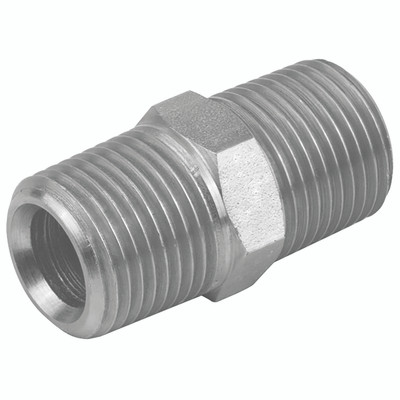 1/4" NPTF X 3/4" NPTF M/M STEEL ADAPTOR - 1/8" NPTF Male x 1/8" NPTF Male, Hydraulic Adaptor Steel, Zinc Plated Mild Steel, Maximum Working Pressure 350 bar, Burnett & HillmanAll images used are for illustrative purposes only 1/4" NPTF X 3/4" NPTF M/M STEEL ADAPTOR - 1/8" NPTF Male x 1/8" NPTF Male, Hydraulic Adaptor Steel, Zinc Plated Mild Steel, Maximum Working Pressure 350 bar, Burnett & HillmanAll images used are for illustrative purposes only