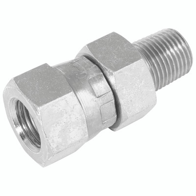 3/4"BSPTx1/2"BSPP M/F SWIV 60  CONE ADAP - 1/8" BSP Tapered Male x 1/8" BSP Parallel Female, Hydraulic Adaptor Steel, Swivel 60Â° Cone, Zinc Plated Mild Steel, Maximum Working Pressure 350 bar, Burnett & HillmanAll images used are for illustrative purp