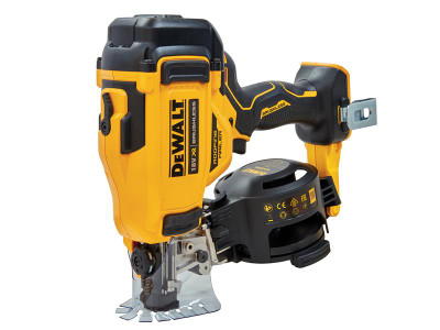 Dewalt DCN45RNN XR Brushless Roofing Coil Nailer 18V Bare Unit - The DEWALT DCN45R XR Brushless Roofing Coil Nailer is ideal for fencing and flooring contractors, and roofers
