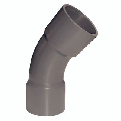 32MM UPVC 45  BEND  MADE OF TUBE - 32mm Inside Diameter, UPVC Metric Pipe System, 45Ã‚Â° Equal, Short Radius Bend, Working Temperature +20Ã‚Â°C to +60Ã‚Â°C, Maximum Working Pressure 16 bar, ComerAll images used are for illustrative purposes only