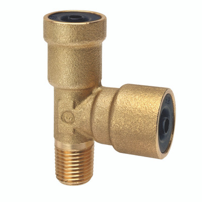 C TRUCK MALE RUN TEE 8MM X 1/8" NPTF - 1/8" NPT Male x 6mm Outside Diameter, Pneumatic Air Brake C-Truck 9000 Series Push-in Metric Tube Fitting, Stud Run Tee, Brass, Nitrile Seal, Working Temperature -50Â°C to +100Â°C, Maximum Working Pressure 16 bar, Ca