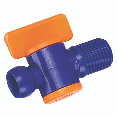1/4" MALE NPT VALVE 1/4" SERIES - 1/4" NPT Male, Modular Coolant Hose System, Valve, Tube x Male, NPT, 1/4" Series, Plastic, Air-ProAll images used are for illustrative purposes only