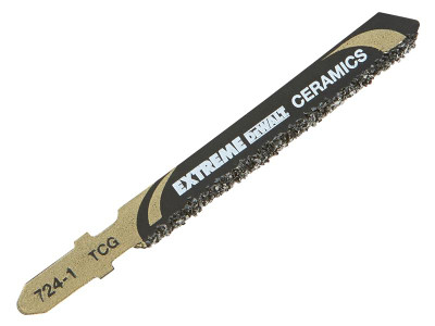 Dewalt Ceramic Cutting Jigsaw Blade - The DEWALT DT2102 Ceramic Cutting Jigsaw Blade has been coated with tungsten carbide grit
