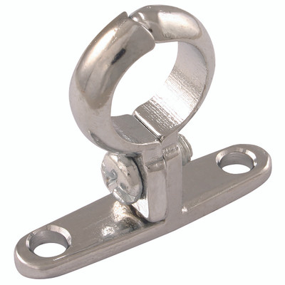 35MM OD PIPE CLIP WALL MOUNT CHROME - 15mm Outside Diameter, Screw to Wall, Metric Pipe Clip, Chrome Plated Brass, C-CureAll images used are for illustrative purposes only