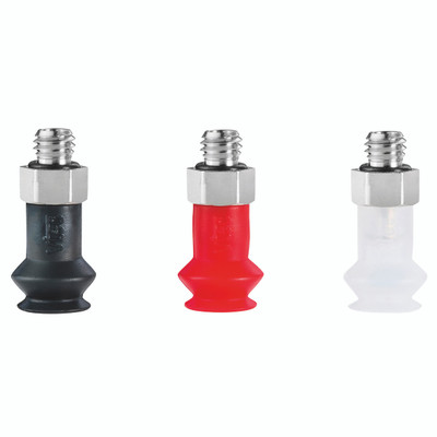 SINGLE-BELLOWS CUP  8MM  NITRILE - 8mm Suction Area Diameter, IRHD of 60, Vmeca Suction Cup, VB Series, Nitrile Single Bellow Cup, Black, Working Temperature -20Â°C to +110Â°C, VmecaAll images used are for illustrative purposes only