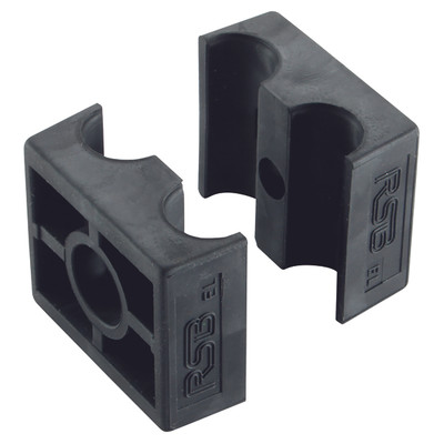 25.0MM OD RUBBER 2-TUBE HALVES GROUP3 - 6mm Outside Diameter, Hydraulic Tube Clamp, Series B Standard Duty, Clamp Halves, Double Rubber, Group 1, RSBAll images used are for illustrative purposes only