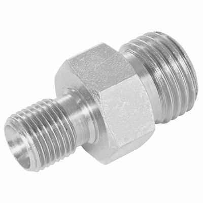 3/8"BSPP 60 CONEX11/16"SORFS M/M ADAP - 1/4" BSP Parallel Male x 9/16" SAE Male, Hydraulic Adaptor Steel, 60° Cone x O-Ring Face Seal, Zinc Plated Mild Steel, Maximum Working Pressure 289 bar, Burnett & HillmanAll images used are for illustrative pu 3/8"BSPP 60 CONEX11/16"SORFS M/M ADAP - 1/4" BSP Parallel Male x 9/16" SAE Male, Hydraulic Adaptor Steel, 60° Cone x O-Ring Face Seal, Zinc Plated Mild Steel, Maximum Working Pressure 289 bar, Burnett & HillmanAll images used are for illustrative pu