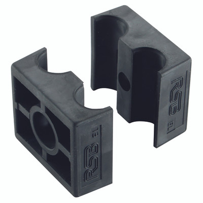 06.0MM OD RUBBER 2-TUBE HALVES GROUP1 - 6mm Outside Diameter, Hydraulic Tube Clamp, Series B Standard Duty, Clamp Halves, Double Rubber, Group 1, RSBAll images used are for illustrative purposes only