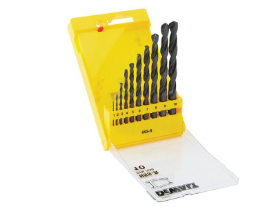 Dewalt DT5911 HSS-R Jobber Drill Bit Set, 10 Piece - DEWALT HSS Jobber Drill Bits are a general-purpose metal drill bit