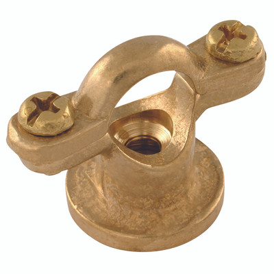 15MM OD DUAL PURPOSE PIPE CLIP BRASS - 1/4"  BSP Parallel Female x 15mm Outside Diameter, Dual Purpose Munsen Ring, Pipe Clip, Brass, C-CureAll images used are for illustrative purposes only