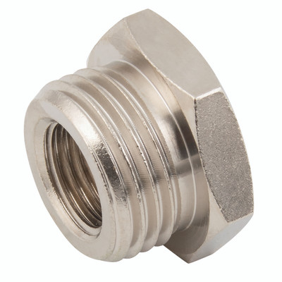 1/2"  BSPP MALE X 3/8"  BSP FEM BUSH - 1/4" BSP Parallel Male x M5 Metric Female, Brass Nickel Plated Adaptor, Reducing, Hexagon Head Bush, KelmAll images used are for illustrative purposes only 1/2"  BSPP MALE X 3/8"  BSP FEM BUSH - 1/4" BSP Parallel Male x M5 Metric Female, Brass Nickel Plated Adaptor, Reducing, Hexagon Head Bush, KelmAll images used are for illustrative purposes only