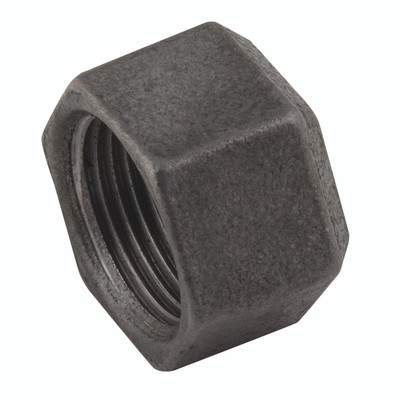 3/8"  BSPP FEMALE CAP HEX OR ROUND BLACK - 1/4" BSP Parallel Female, Malleable Iron Pipe Fitting, Black, Cap Hexagonal, Fig 3/8"  BSPP FEMALE CAP HEX OR ROUND BLACK - 1/4" BSP Parallel Female, Malleable Iron Pipe Fitting, Black, Cap Hexagonal, Fig