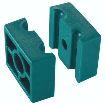 09.5MM OD POLYPROP 2-TUBE HALVES GROUP1 - 6mm Outside Diameter, Hydraulic Tube Clamp, Series B Standard Duty, Clamp Halves, Double Polypropylene Inside Smooth, Group 1, RSBAll images used are for illustrative purposes only