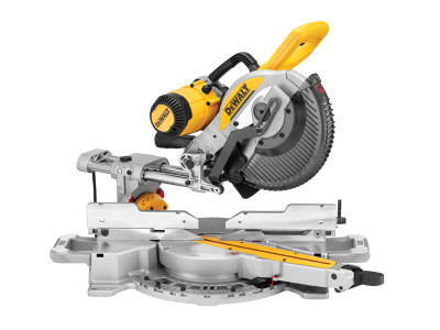 Dewalt DWS727 XPS Double Bevel Slide Mitre Saw 250mm 1675W 110V - The DEWALT DWS727 Double Bevel Slide Mitre Saw with XPS cross cut positioning system for increased accuracy and visibility, unlike a laser system it does not require any calibration