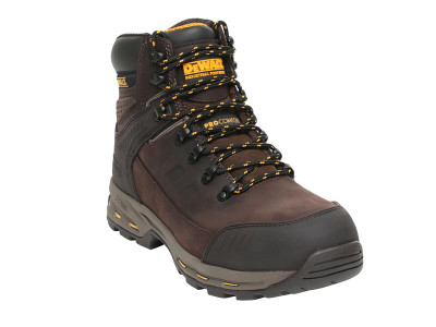 Dewalt Kirksville S3 Pro-Lite Safety Boots Brown UK 7 EUR 41 - The DEWALT Kirksville S3 Pro-Lite Safety Boots with water-resistant leather uppers