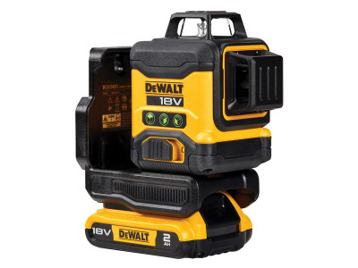 Dewalt DCLE34031D1 3 x 360° Multi Line Laser 18V 1 x 2.0Ah Li-ion - DEWALT DCLE34031 Multi Line Laser with 3 x 360&deg; laser lines to aid in full room layout
