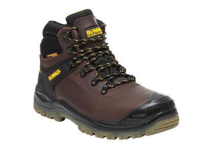 Dewalt Newark S3 Waterproof Safety Hiker Boots Brown UK 10 EUR 45 - The DEWALT Newark Waterproof Safety Hiker Boots have a full grain leather upper with a Samsung waterproof and breathable membrane and a PU comfort insole