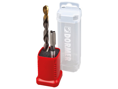 Dormer HSS Duo M10 Bottoming Tap + A002 Drill Bit - These Dormer 2 piece sets each feature a tap and its corresponding pre-hole drill in one convenient package, helping to save time and error