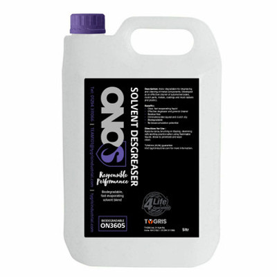 ONOS Solvent Degreaser - Biodegradable - ON3605 - A bio-degradable solvent for degreasing and cleaning of metal components ONOS Solvent Degreaser - Biodegradable - ON3605 - A bio-degradable solvent for degreasing and cleaning of metal components