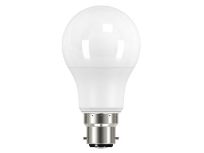 Energizer® LED BC (B22) Opal GLS Non-Dimmable Bulb, Warm White 470 lm 5.5W - These Opal Finish Energizer&reg; LED GLS Bulbs replicate traditional halogen bulbs in appearance and output, whilst offering an 85% energy saving versus their halogen equivale