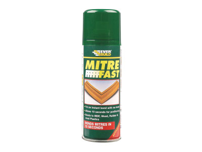 Everbuild Sika Mitre Fast Aerosol Activator 200ml - Everbuild Mitre Fast Aerosol Activator is designed for use with Mitre Fast Adhesive