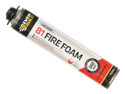Everbuild Sika Fire Foam B1 Gun Grade Aerosol 750ml - The Everbuild Fire Foam B1 Gun Grade is a quick-setting fire rated, one part polyurethane foam, and expands on application to yield up to 50 times the can contents