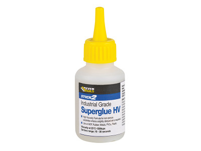 Everbuild Sika Industrial Superglue HV 50g - Everbuild Industrial Superglue HV is a high viscosity flash setting industrial adhesive based on advanced cyanoacrylate technology